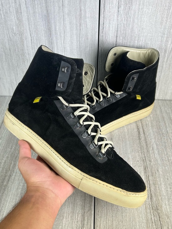 Rem’s Other - Rem’S Made In Italy Black Suede Leather Sneaker Casual Shoe Mens Size 12 Eur 46